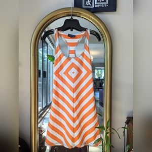 Hot kiss orange stripe sport dress